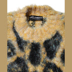 Dolce & Gabbana Multicolor Leopard Mohair Crew Neck Sweater