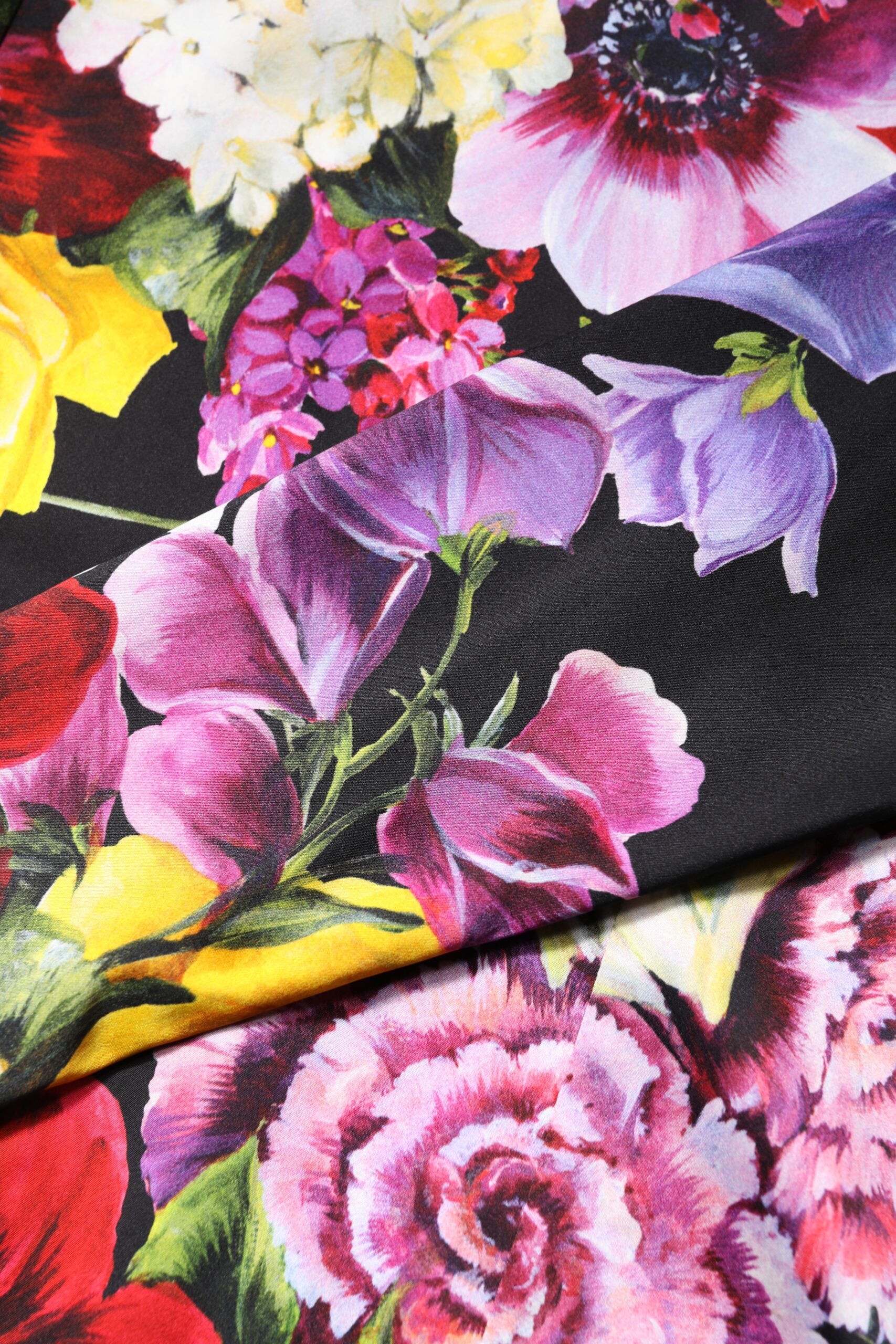 Dolce & Gabbana Multicolor Ortensies Long Sleeves Blouse Top Dolce & Gabbana