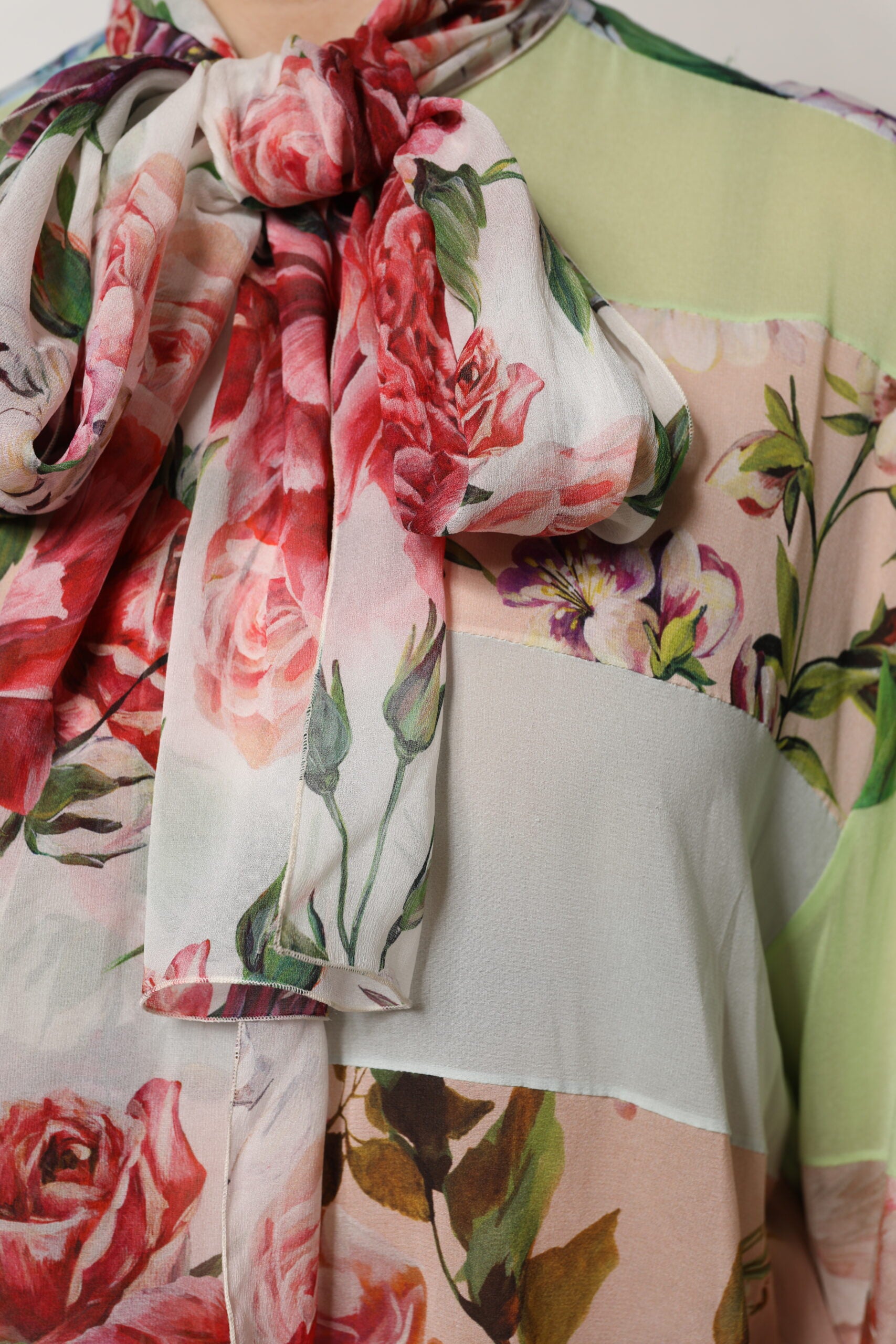 Dolce & Gabbana Multicolor Floral Patchwork Long Sleeves Top Dolce & Gabbana