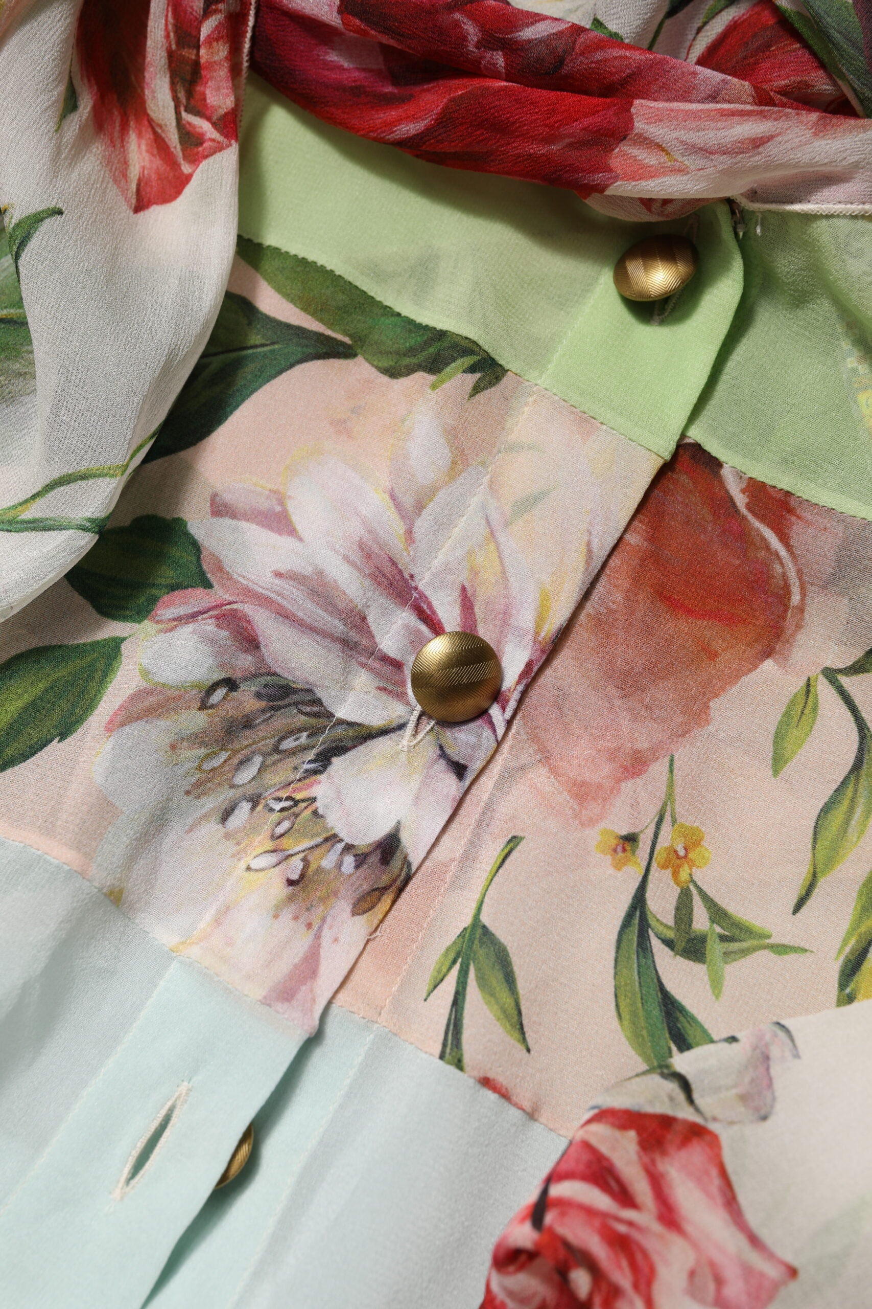 Dolce & Gabbana Multicolor Floral Patchwork Long Sleeves Top Dolce & Gabbana