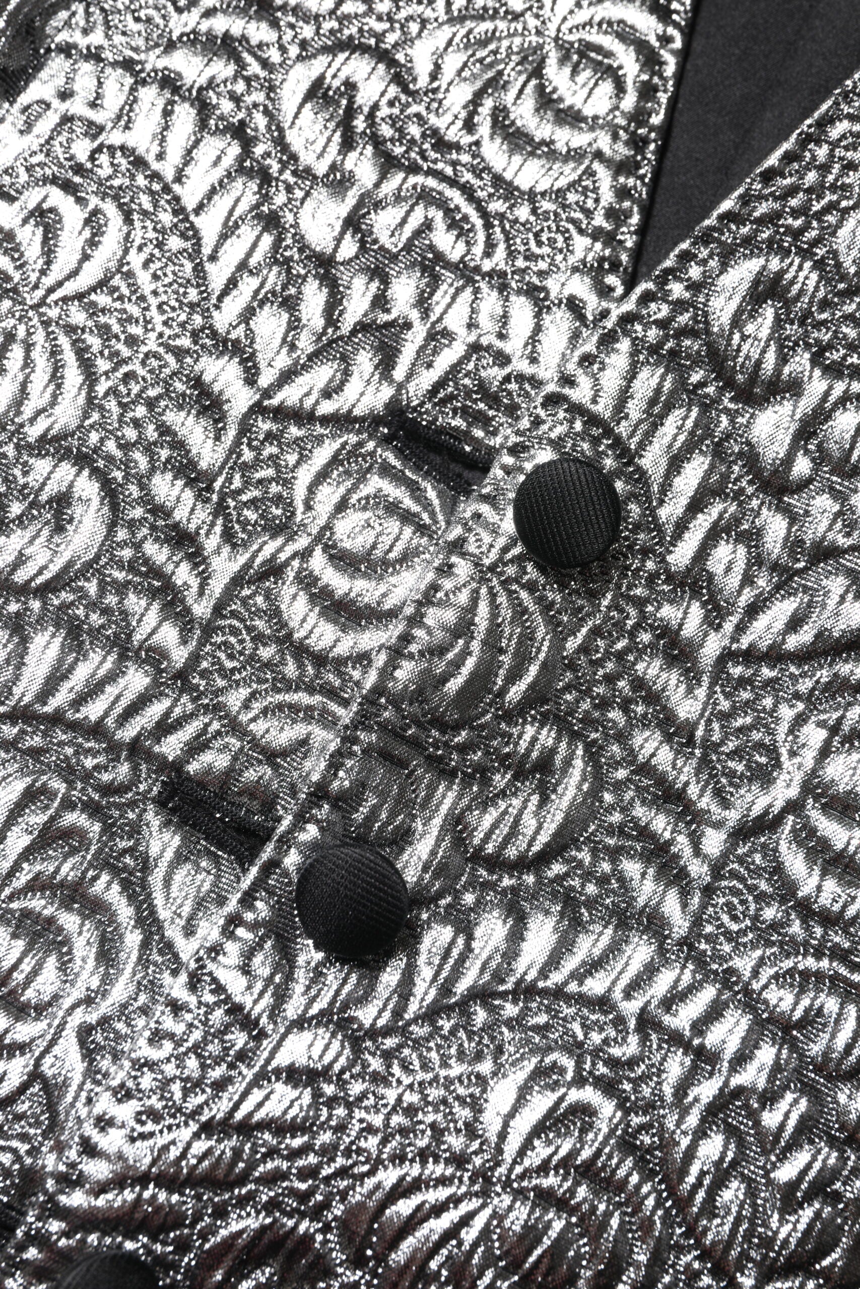 Dolce & Gabbana Silver Floral Jacquard Sleeveless Vest Top Dolce & Gabbana