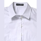 Dolce & Gabbana White Cotton Short Sleeves Collared Polo Top