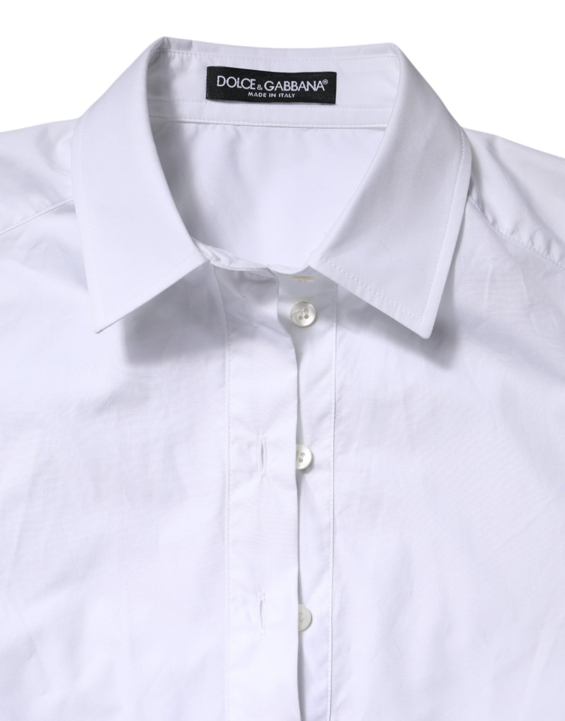 Dolce & Gabbana White Cotton Short Sleeves Collared Polo Top Dolce & Gabbana