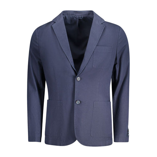 Guess Jeans Blue Cotton Mens Jacket Guess Jeans