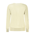 North Sails Verde Viscosa Womens Sweater displayed on a hanger, featuring a relaxed fit and vibrant green color.