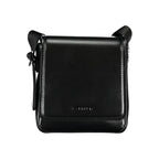 Black Calvin Klein polyester shoulder bag for men with adjustable strap and minimalist design.