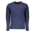 La Martina Regal Blue crew neck embroidered tee with logo and detailed stitching, casual style perfect for everyday wear