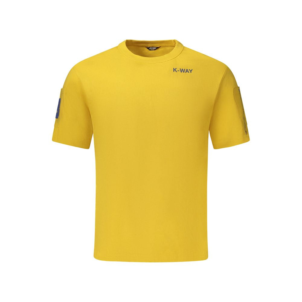 K-WAY Yellow Cotton Men T-Shirt K-WAY