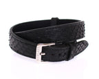 Nialaya Snakeskin CZ LOVE 925 Silver Bracelet