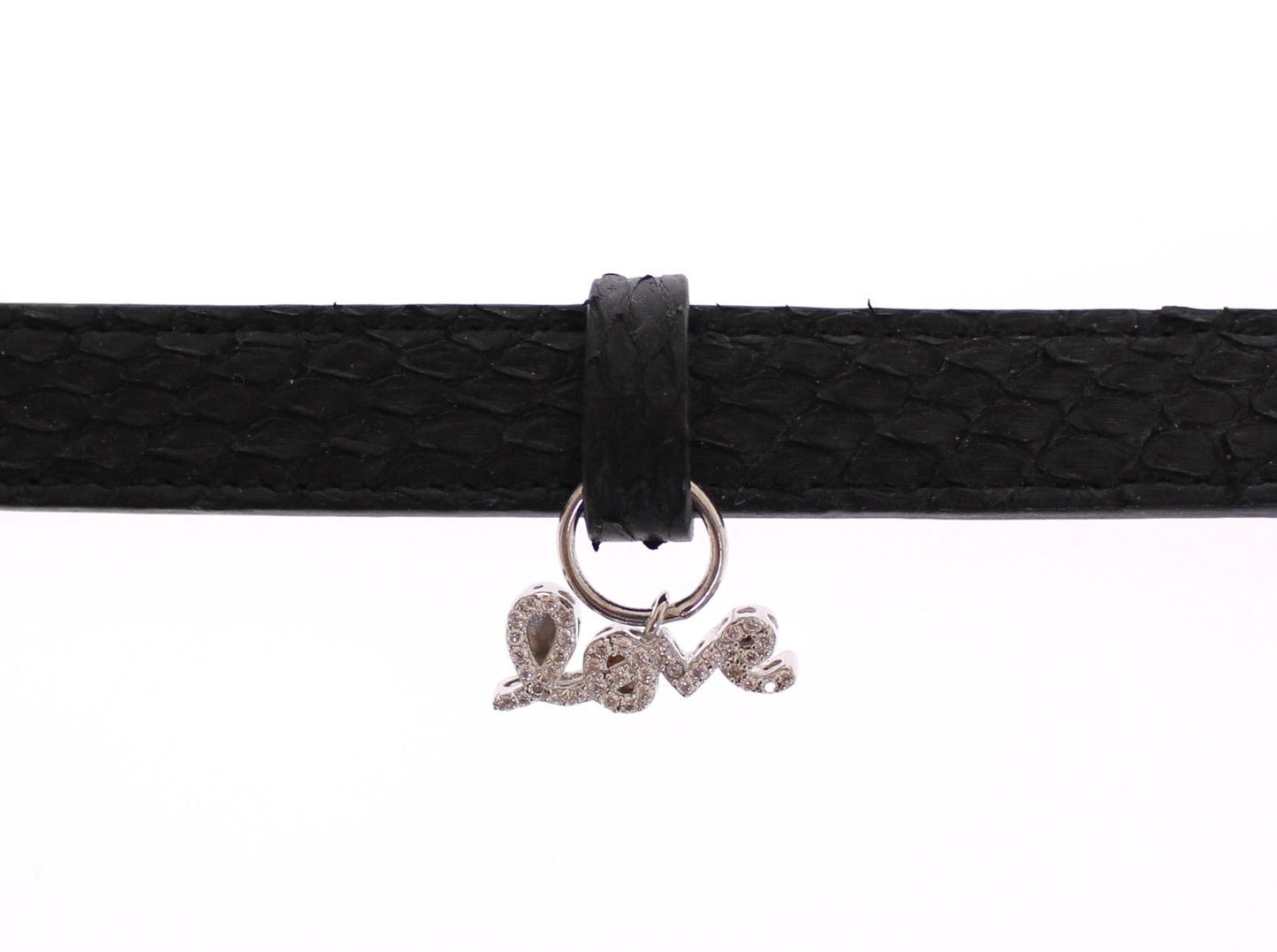 Nialaya Snakeskin CZ LOVE 925 Silver Bracelet Nialaya
