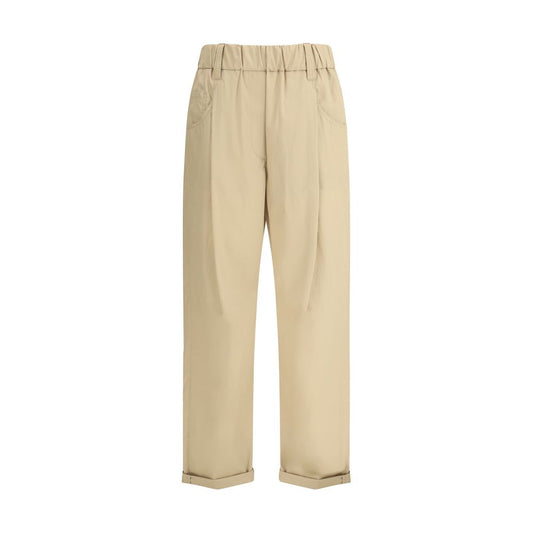 Brunello Cucinelli Cotton Elasticated Pants Brunello Cucinelli