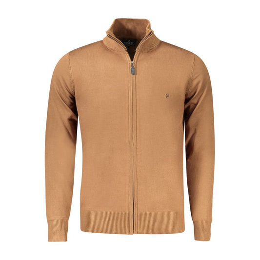 Coveri Moving Brown Viscose Men Cardigan Coveri Moving