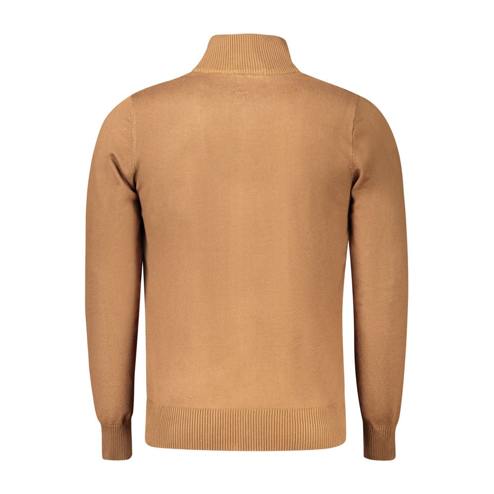 Coveri Moving Brown Viscose Men Cardigan Coveri Moving
