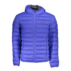 Norway 1963 men's blue Poliammide jacket with front zipper and collar, stylish outerwear for casual wear.