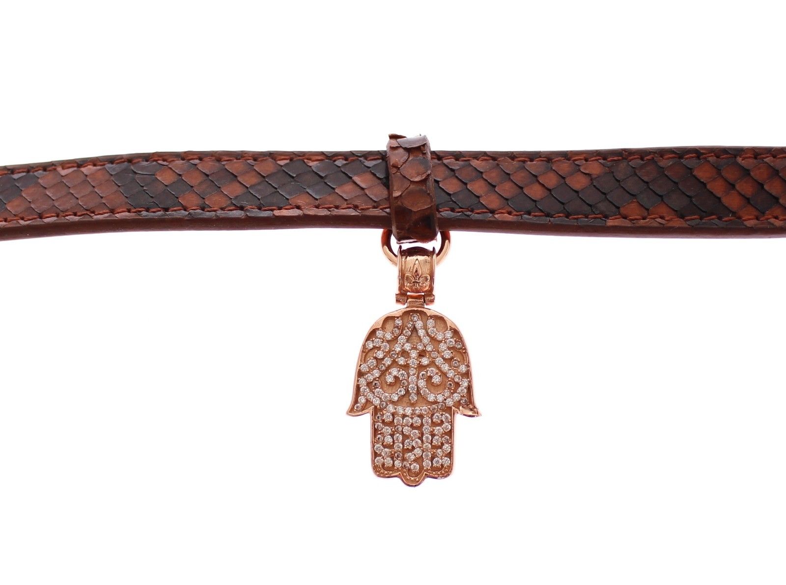 Nialaya CZ Hamsa Eye 18K Gold 925 Silver Bracelet Nialaya