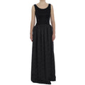 Dolce & Gabbana Black Gray Sheath Gown Full Length Dress