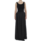 Dolce & Gabbana Black Gray Sheath Gown Full Length Dress