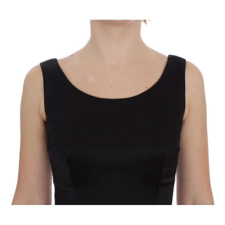 Dolce & Gabbana Black Gray Sheath Gown Full Length Dress