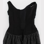 Dolce & Gabbana Black Gray Sheath Gown Full Length Dress