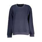 Cavalli Class Blu polyester women's sweatshirt with a relaxed fit and subtle branding, ideal for casual wear.