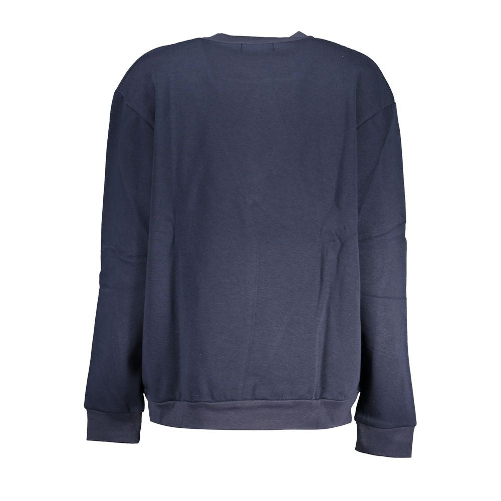 Cavalli Class Blu polyester women's sweatshirt with a relaxed fit and subtle branding, shown in a casual front view.
