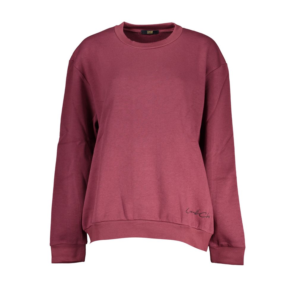 Cavalli Class Viola polyester women's sweatshirt with a relaxed fit and stylish design, shown in the product image.