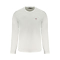 White cotton men's T-shirt by Napapijri, featuring a classic fit and simple design, displayed on a plain background.