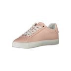 Calvin Klein Rosa leather women's sneaker with white sole and minimalist design, showcasing casual footwear style.