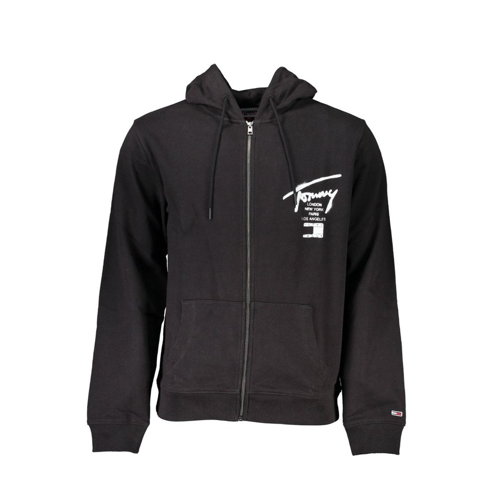 Tommy Hilfiger Black Cotton Men Sweater Tommy Hilfiger