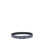 Ferragamo Blue Calf Leather Bos Taurus Regular Belt Ferragamo