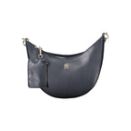 Tommy Hilfiger blue polyethylene women's handbag with two handles and a structured design.