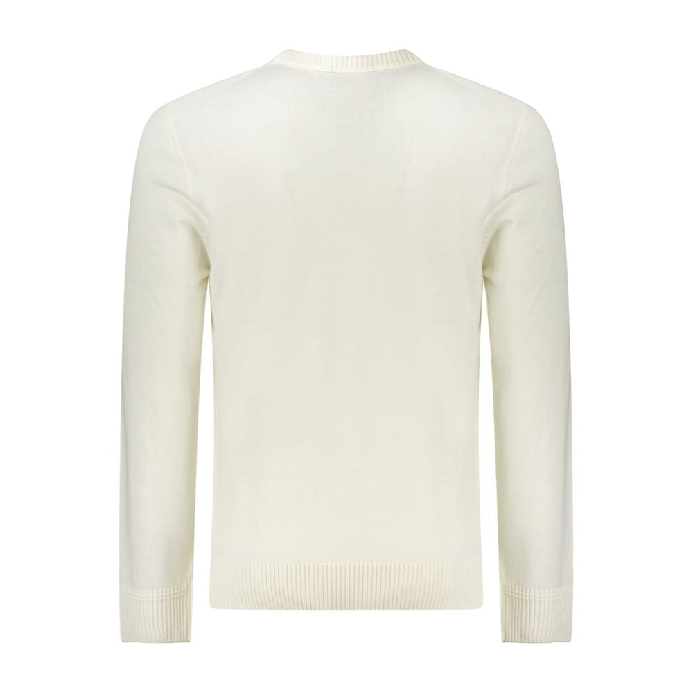 Hugo Boss White Wool Men Sweater Hugo Boss