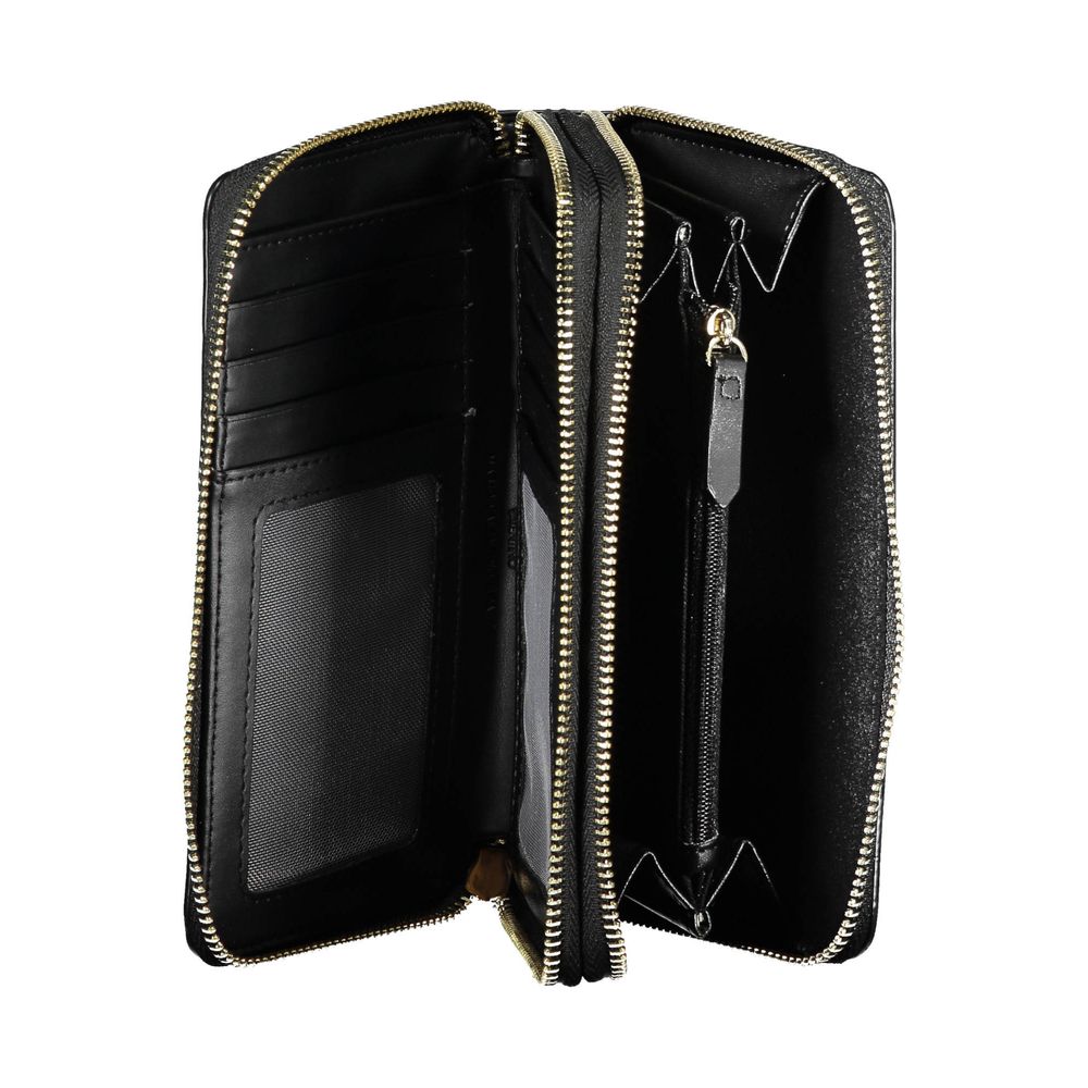 Mario Valentino Black Polyurethane Women Wallet