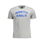 North Sails Gray Cotton Men T-Shirt