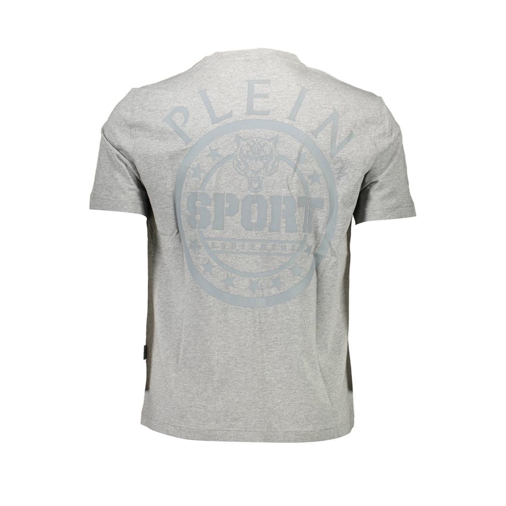 Plein Sport Gray Cotton Men T-Shirt Plein Sport