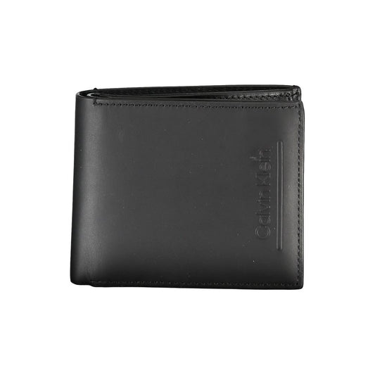 Calvin Klein Black Leather RFID Wallet with Coin Purse Calvin Klein