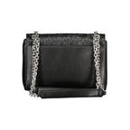 Calvin Klein Nero polyester women's handbag with sleek design and silver hardware, featuring top handles and a spacious interior.