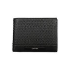 Calvin Klein Nero leather men's wallet with multiple card slots and a sleek, minimalist design.