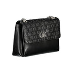 Calvin Klein Nero polyester women's handbag with sleek design and silver hardware, stylish accessory for daily use