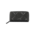 Black Calvin Klein women's wallet made of polyester, featuring a sleek design and multiple card slots.
