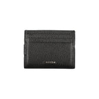 Calvin Klein sleek leather card holder with built-in money clip for secure cash and card storage.