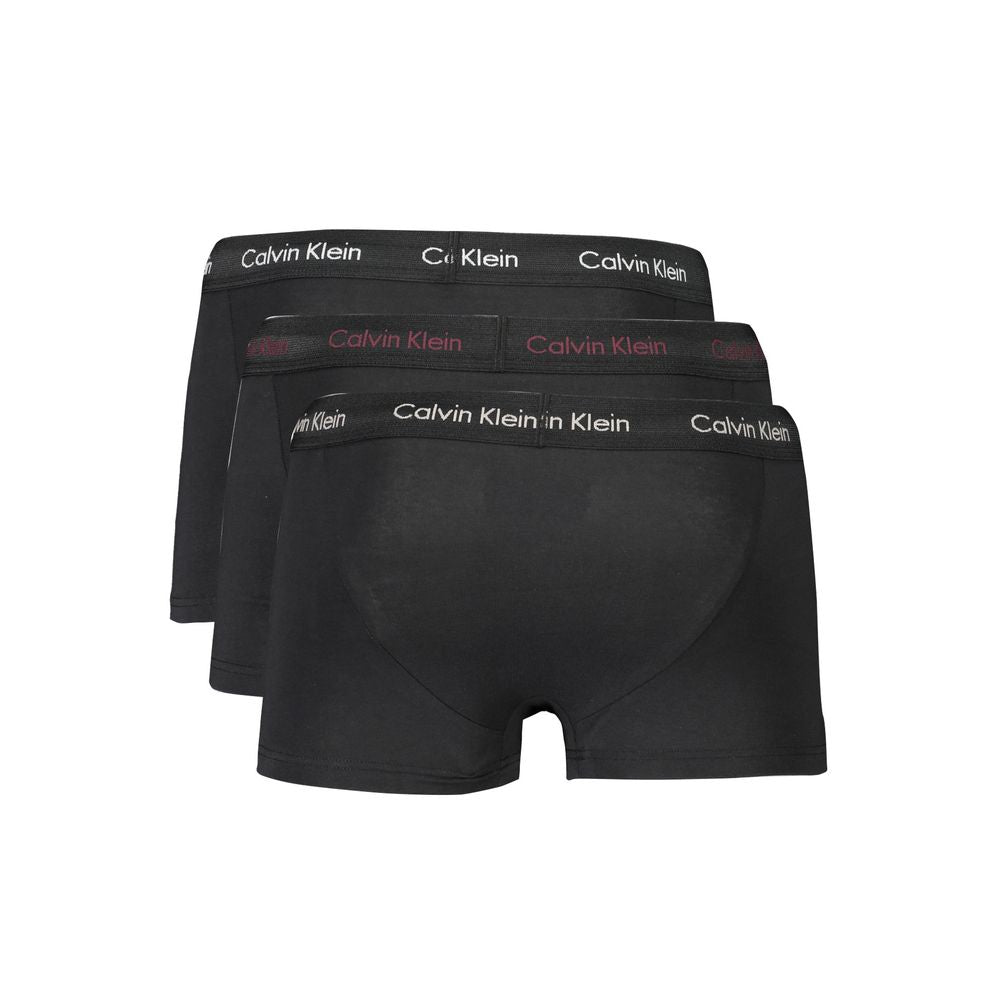 Calvin Klein Nero cotton men's boxer briefs with a snug fit and elastic waistband, shown in black in the image.
