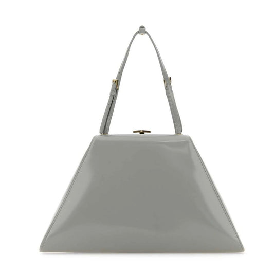 Prada Gray Leather Handbag Prada