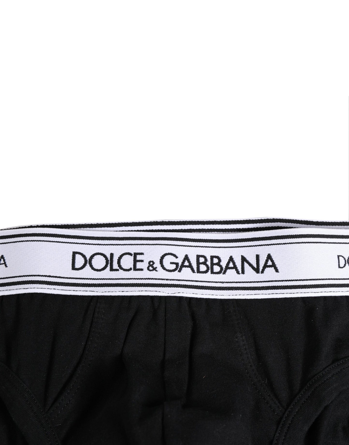 Dolce & Gabbana Black Cotton Stretch Regular Brief Underwear Dolce & Gabbana