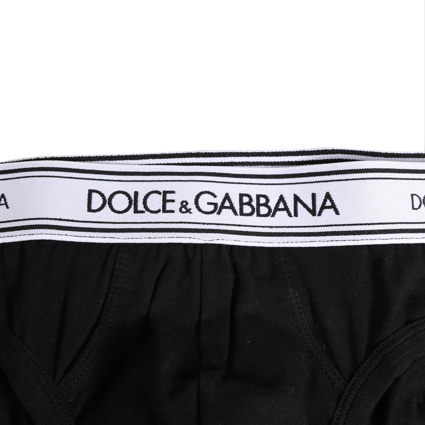 Dolce & Gabbana Black Cotton Stretch Regular Brief Underwear Dolce & Gabbana