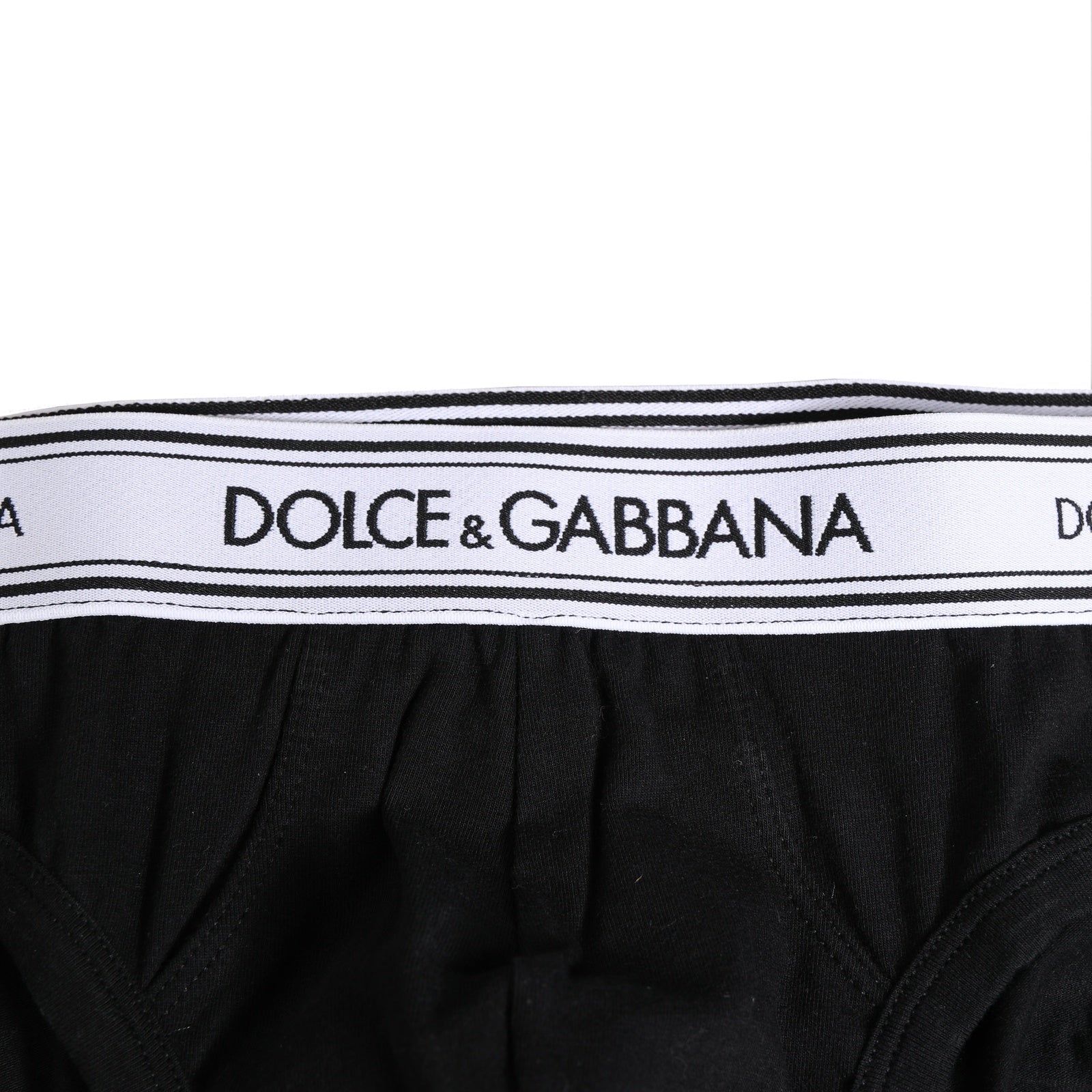 Dolce & Gabbana Black Cotton Stretch Regular Brief Underwear Dolce & Gabbana