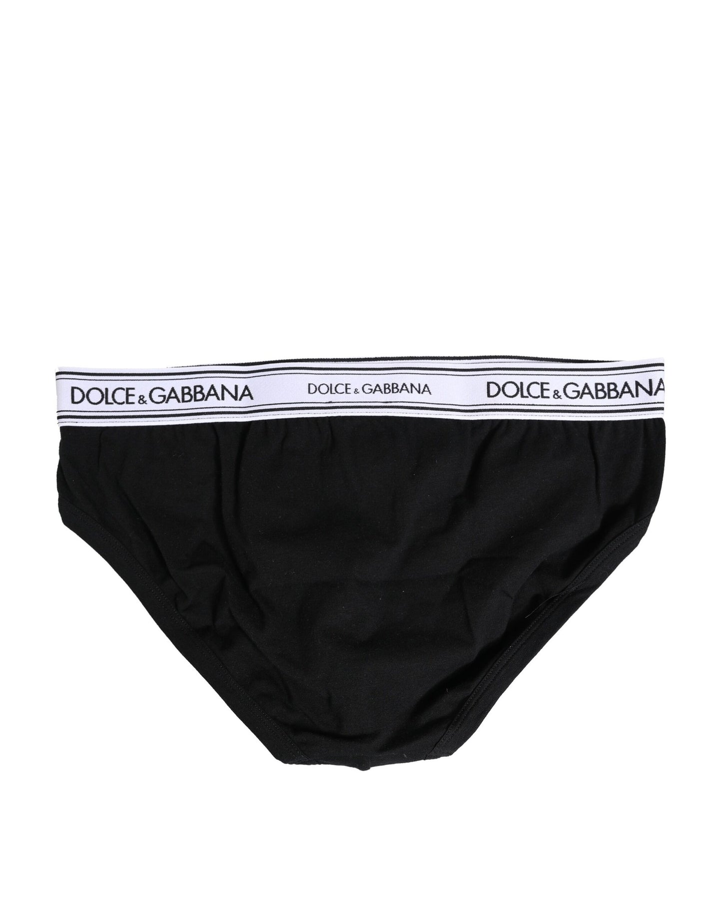 Dolce & Gabbana Black Cotton Stretch Regular Brief Underwear Dolce & Gabbana