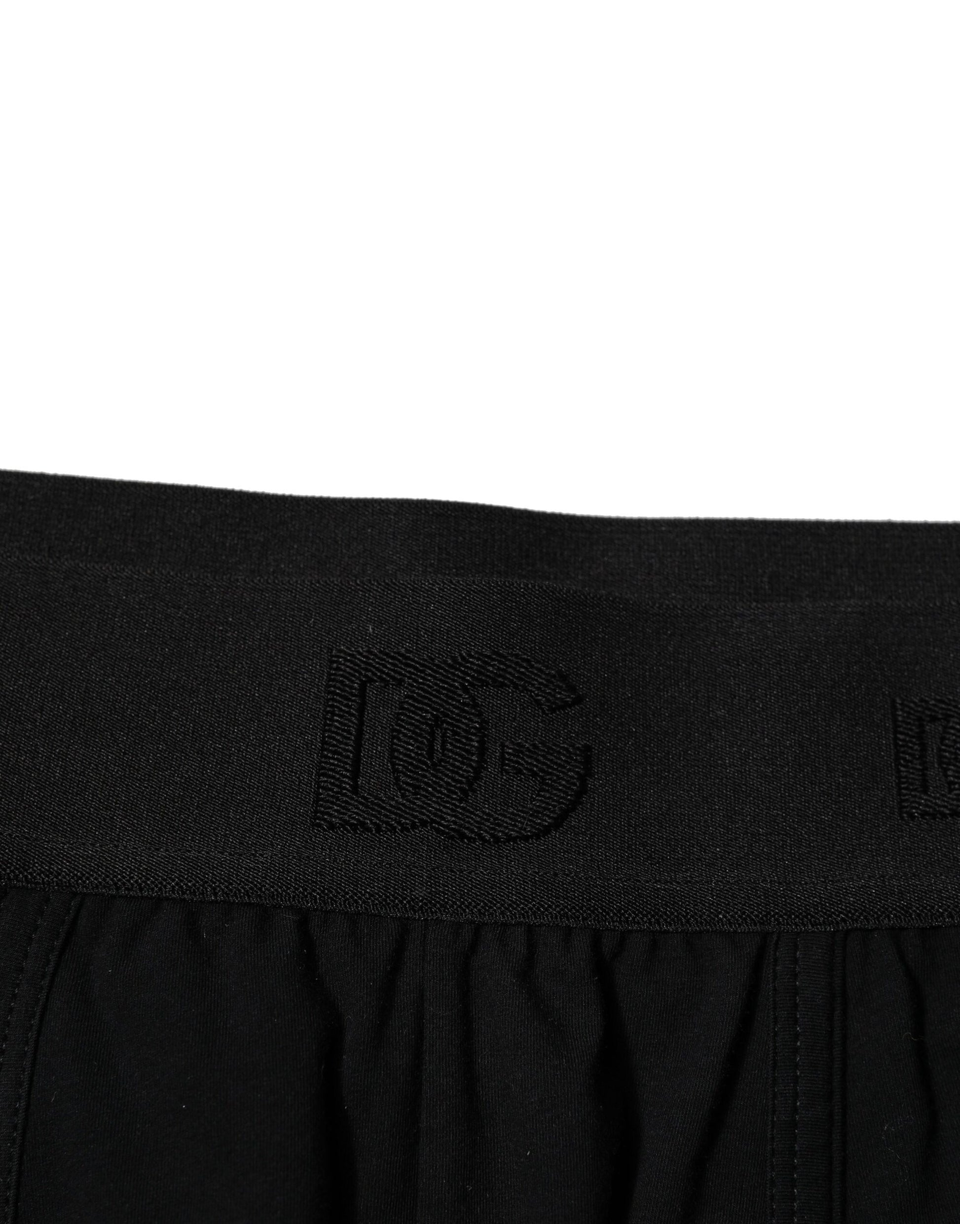 Dolce & Gabbana Black Cotton Stretch Regular Boxer Underwear Dolce & Gabbana