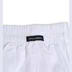 Dolce & Gabbana White Cotton Regular Boxer Shorts Underwear