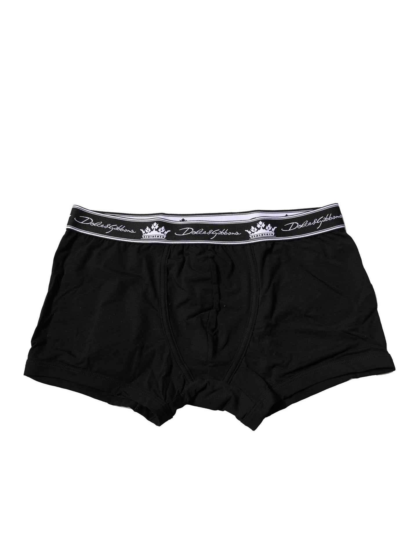 Dolce & Gabbana Black Cotton Stretch Regular Boxer Underwear Dolce & Gabbana